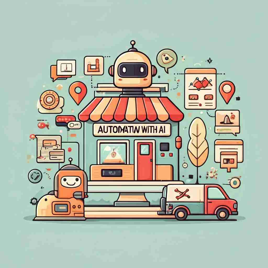 An image illustrating Local SEO Automation with AI