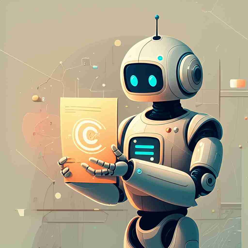 An image illustrating AI and copyright: is there a need to balance the rights of authors with the need to train AI?